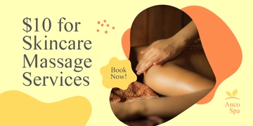Free Skincare Massage Promotion Banner Template to Edit Online