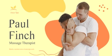Free Massage Therapist Promotion Banner Template to Edit Online
