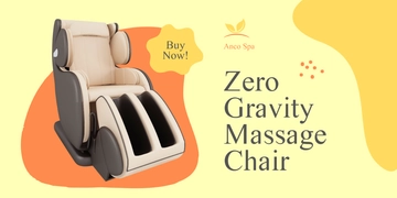 Free Massage Chair Promotion Banner Template to Edit Online