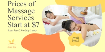 Free Massage Parlor Promotion Banner Template to Edit Online