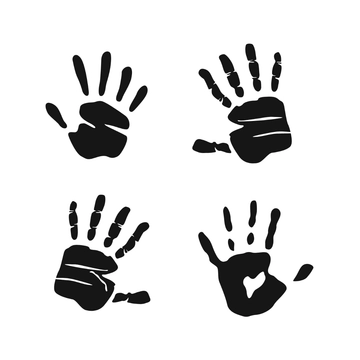 Free Hand Print Clipart Template to Edit Online