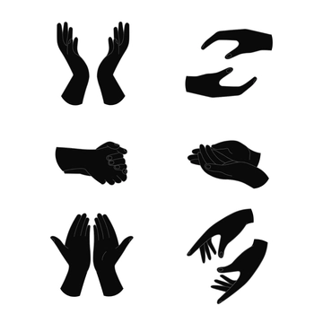 Free Black Hand Clipart Template to Edit Online