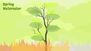 Free Spring Watercolor Background Template to Edit Online