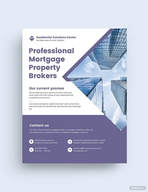 Residential Mortgage Broker Flyer Template