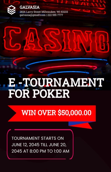 Free Online Casino Poster Template to Edit Online