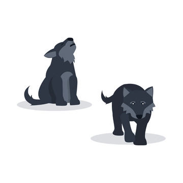 Free Baby Wolf Clipart Template to Edit Online