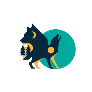 Free Simple Wolf Clipart Template to Edit Online