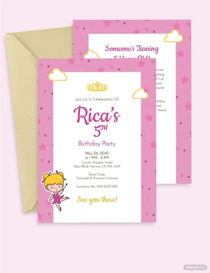2 Sided Invitation Card Template
