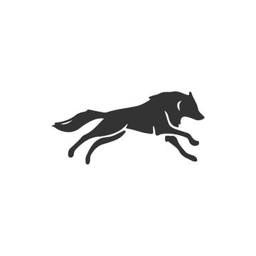 Free Running Wolf Clipart Template to Edit Online