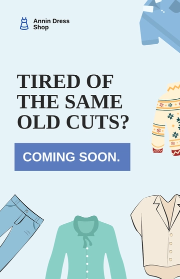 Free Shop Coming Soon Poster Template to Edit Online