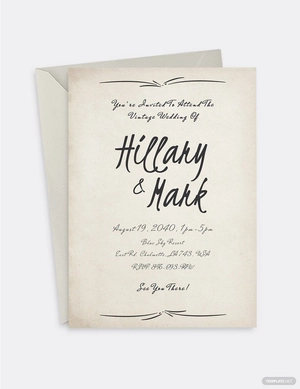 1900 Paris Wedding Invitation Template