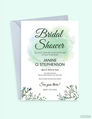 Abstract Bridal Shower Invitation template
