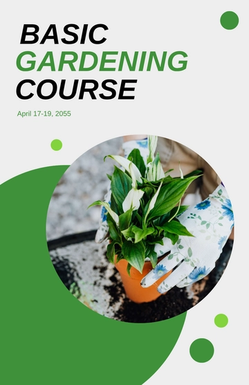 Free Gardening Course Poster Template to Edit Online