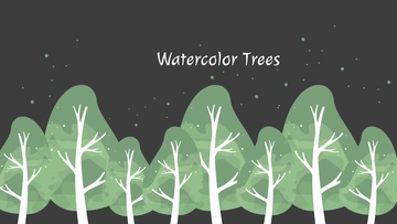 Free Watercolor Trees Background Template to Edit Online