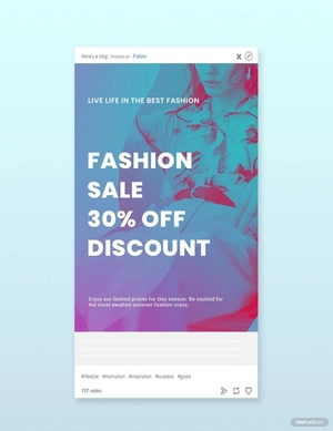 Fashion Products Sale Tumblr Post Template