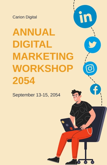 Free Digital Marketing Course Poster Template to Edit Online