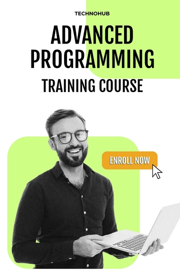 Free Training Course Poster Template to Edit Online