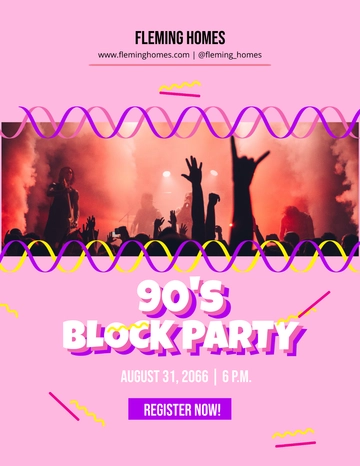 Free 90's Block Party Flyer Template to Edit Online Free 90's Block Party Flyer Template to Edit Online