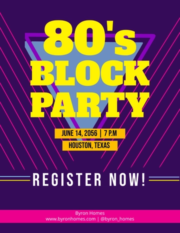 Free 80's Block Party Flyer Template to Edit Online Free 80's Block Party Flyer Template to Edit Online