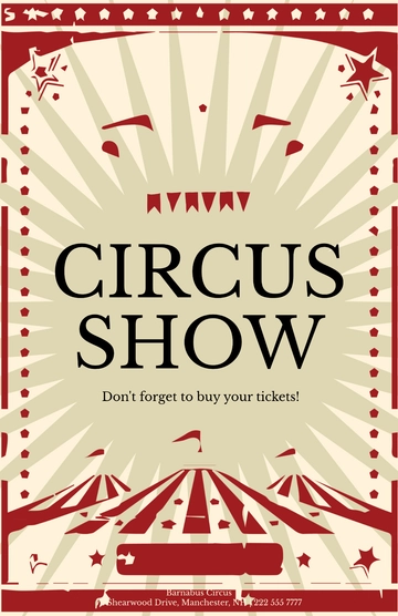 Free Antique Circus Poster Template to Edit Online