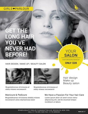 Beauty Parlor Flyer Template