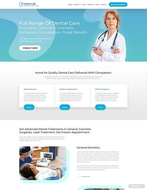 Dentist Dental Clinic WordPress Theme/Template