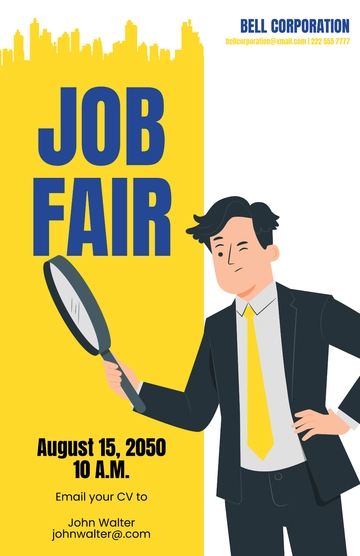 Free Job Fair Poster Template to Edit Online