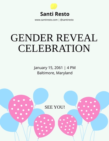 Free Gender Reveal Celebration Flyer Template to Edit Online