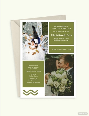 Anniversary Collage Invitation Template