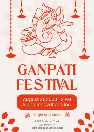 Free Ganpati Invitation Template to Edit Online