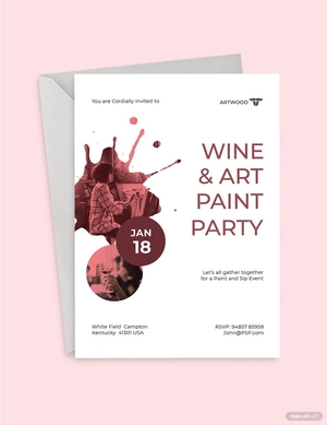 Art Paint Party Invitation Template