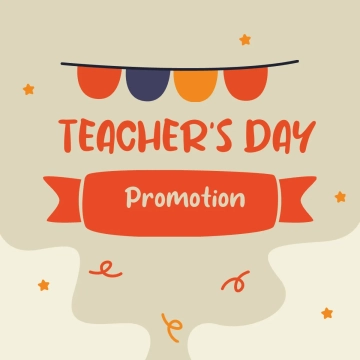 Free Teachers Day Promotional Clipart Template to Edit Online