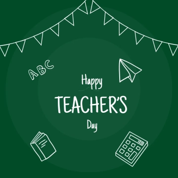 Free Happy Teacher Day Outline Clipart Template to Edit Online