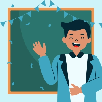 Free Happy Teacher's Day Celebration Clipart Template to Edit Online