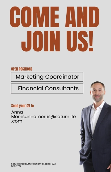 Free Job Offer Poster Template to Edit Online