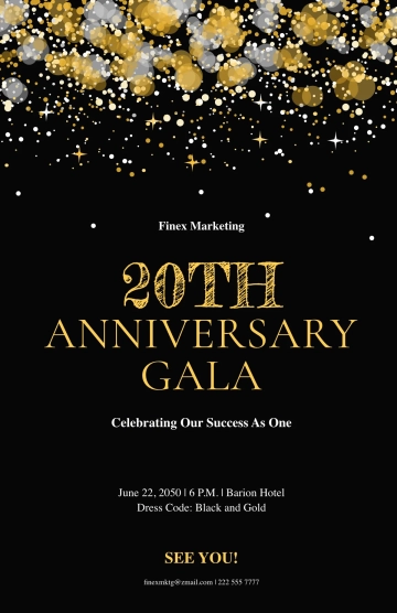 Free Anniversary Gala Poster Template to Edit Online