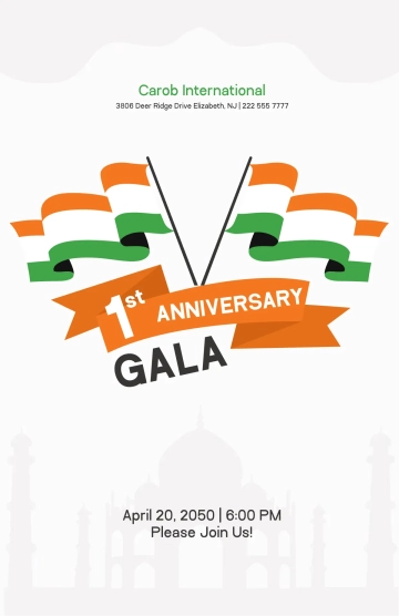 Free 1st Anniversary Gala Poster Template to Edit Online
