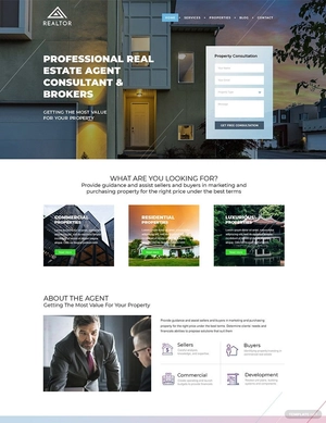Real Estate Agent Realtor WordPress Theme/Template