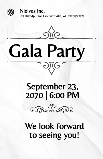 Free Simple Gala Poster Template to Edit Online