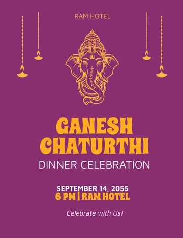 Free Ganesh Chaturthi Flyer Template to Edit Online