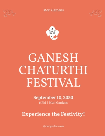 Free Ganesh Chaturthi Event Flyer Template to Edit Online