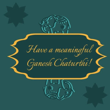 Free Ganesh Chaturthi Wishes Clipart Template to Edit Online