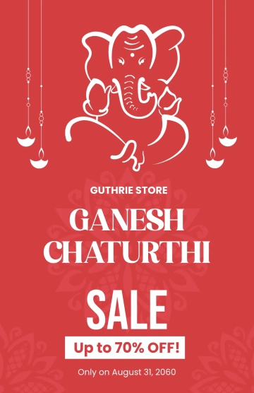 Free Ganesh Chaturthi Poster Template to Edit Online