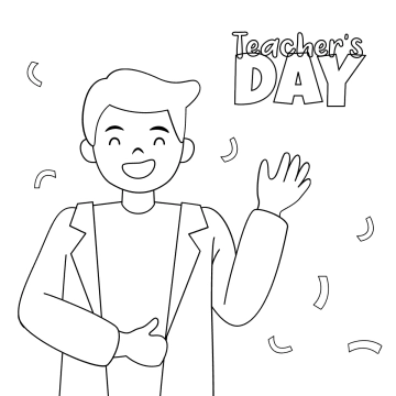 Free Teachers Day Drawing Template to Edit Online