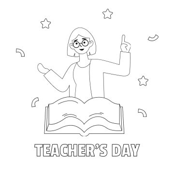 Free Happy Teachers Day Drawing Template to Edit Online