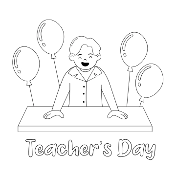 Free Teachers Day Concept Drawing Template to Edit Online