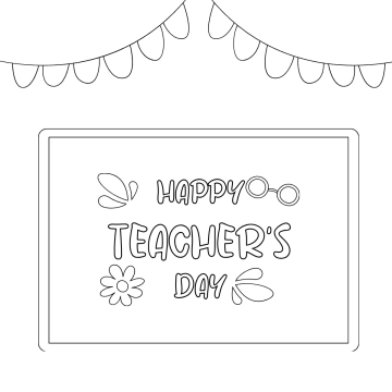 Free Happy Teachers Day Chalkboard Drawing Template to Edit Online