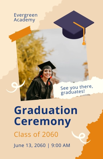 Free School Graduation Poster Template to Edit Online