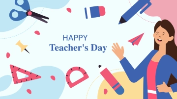 Free National Teacher's Day Background Template to Edit Online