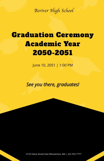Free Minimalist Graduation Poster Template to Edit Online